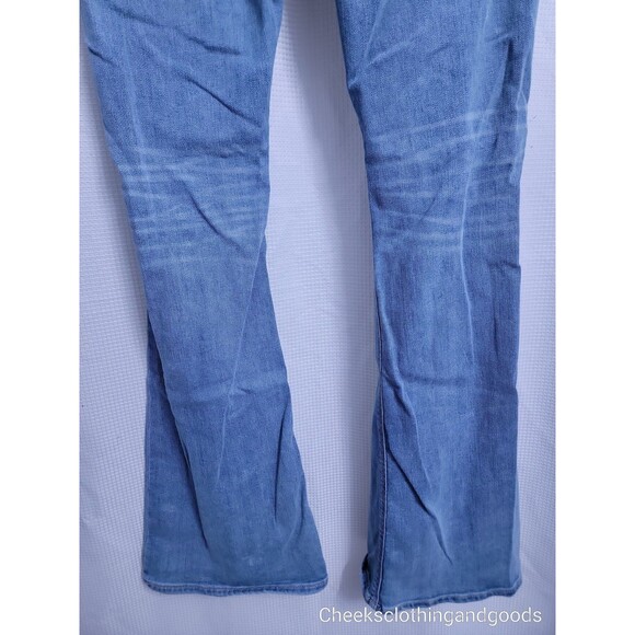 NWT Express Jeans Slim Flare Mid-Rise 70s Flare Distressed Women's size 12R - Picture 5 of 5